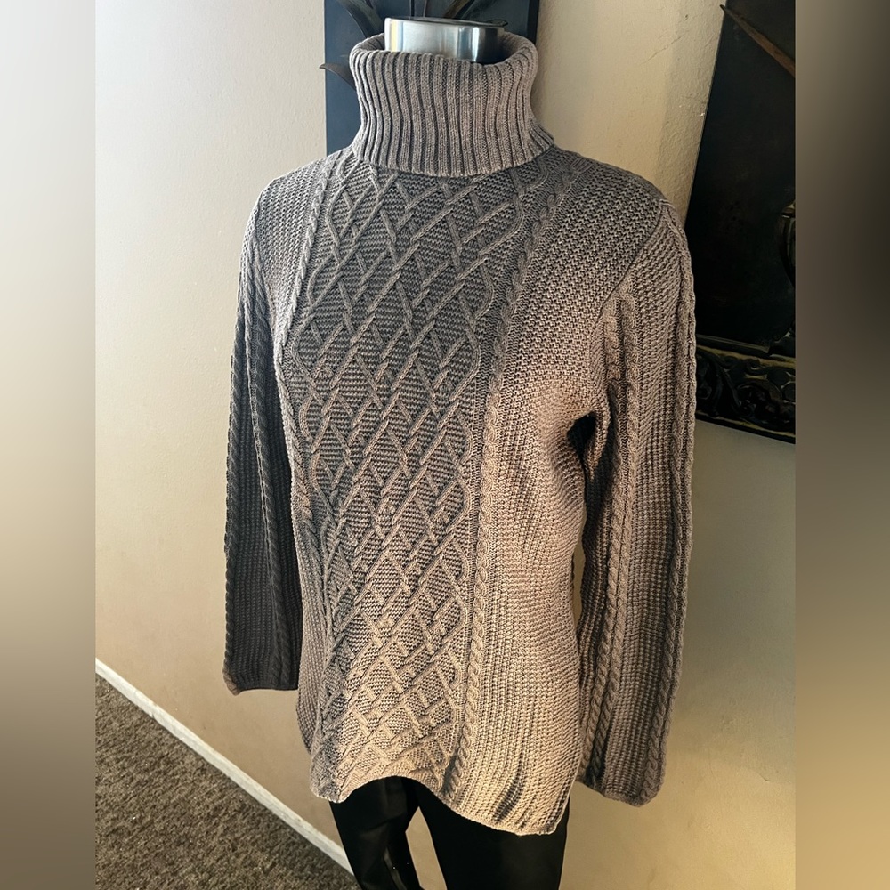 Turtle Neck Cotton Sweater